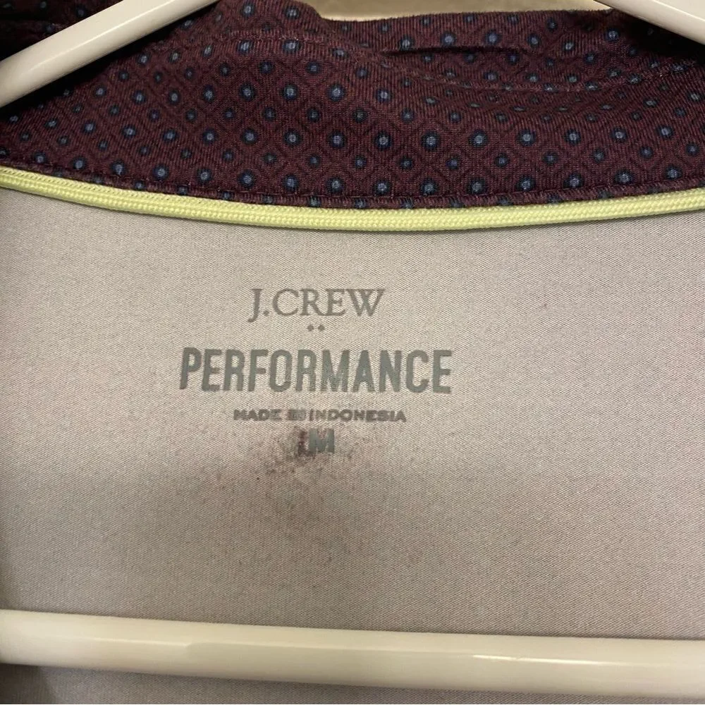 J. Crew performance purple stretch golf office career Polo shirt Mens - L